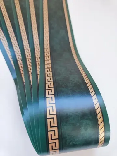 Бордюр для обоев бумажный 6 см окантовка лента зеленый