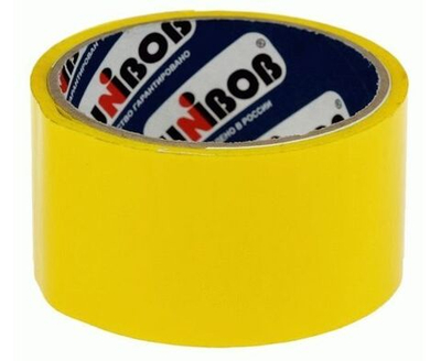 Клейкая упаковочная лента UNIBOB 48 мм 66 м 45 мкм Скотч Увеличенная толщина Прозрачный