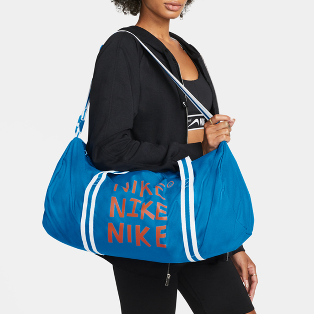 Nike Heritage Travel Bags Light Photo Blue/Light Photo Blue/Psychedelic Orange