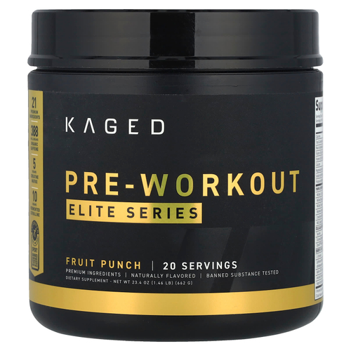 Kaged, Elite Series, предтренировочный комплекс, фруктовый пунш, 662 г (1,46 фунта)