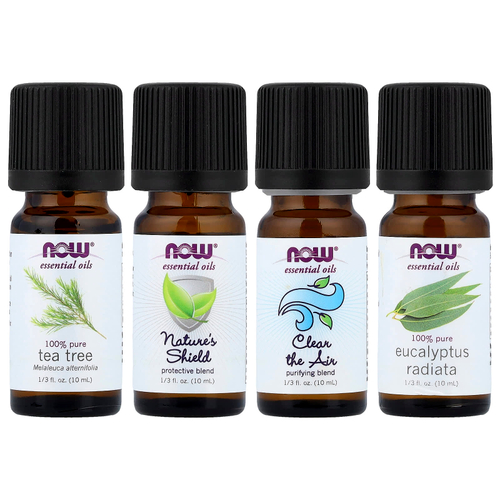 NOW Foods, Solutions, Seasonal Changes, набор сбалансированных эфирных масел, 4 флакона, 1/3 жидк. Унции (10 мл) каждый