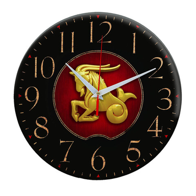 Часы настенные "Знаки зодиака" Золотой Козерог Декор для дома, подарок