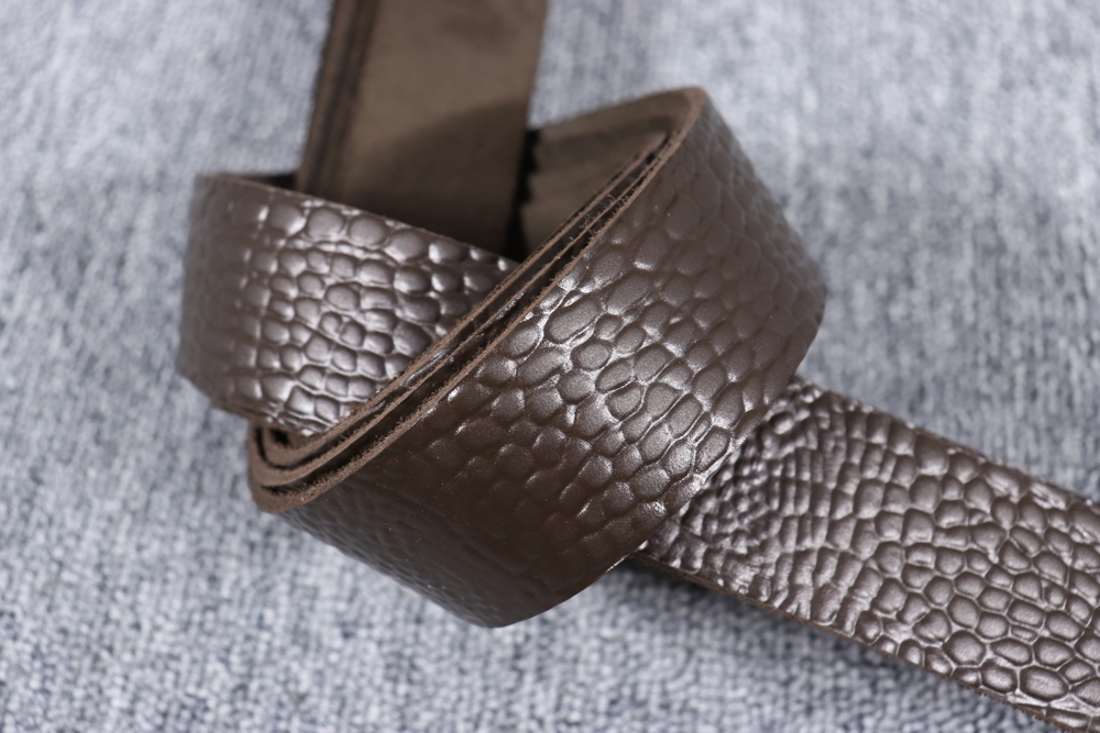 Ременная заготовка Кофе с лицевой отделкой + плита Шаргень 3,3-3,8