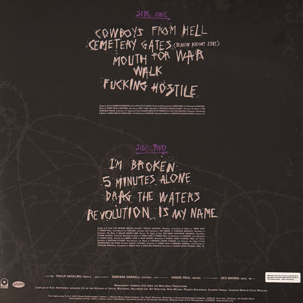 Виниловая пластинка Pantera ‎– History Of Hostility LP Silver