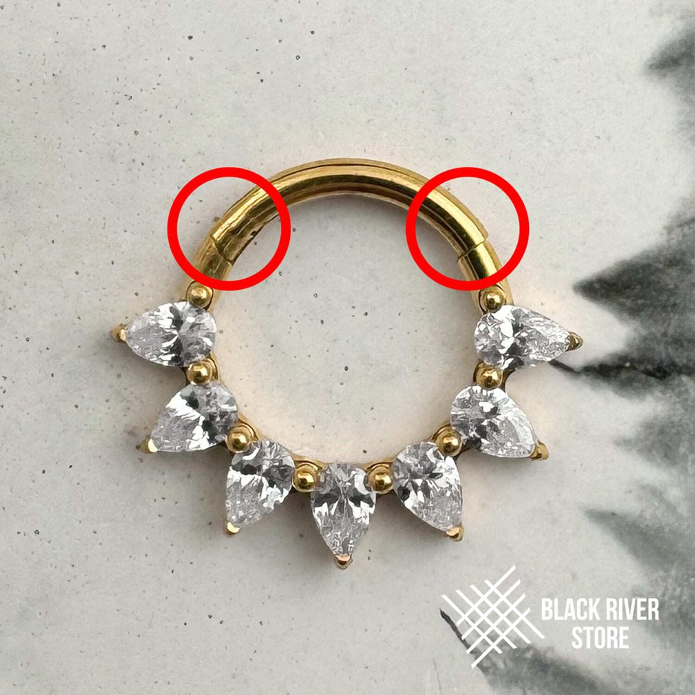 Кликер Pearida Crystal PVD Yellow 1.2мм - уценка