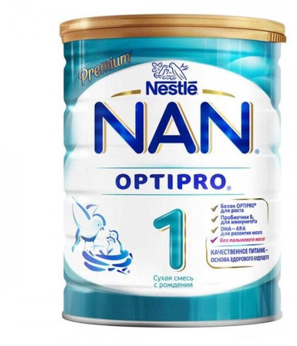Смесь для детского питания сухая молочная "Nestle nan"-1 premium с рождения, 800г