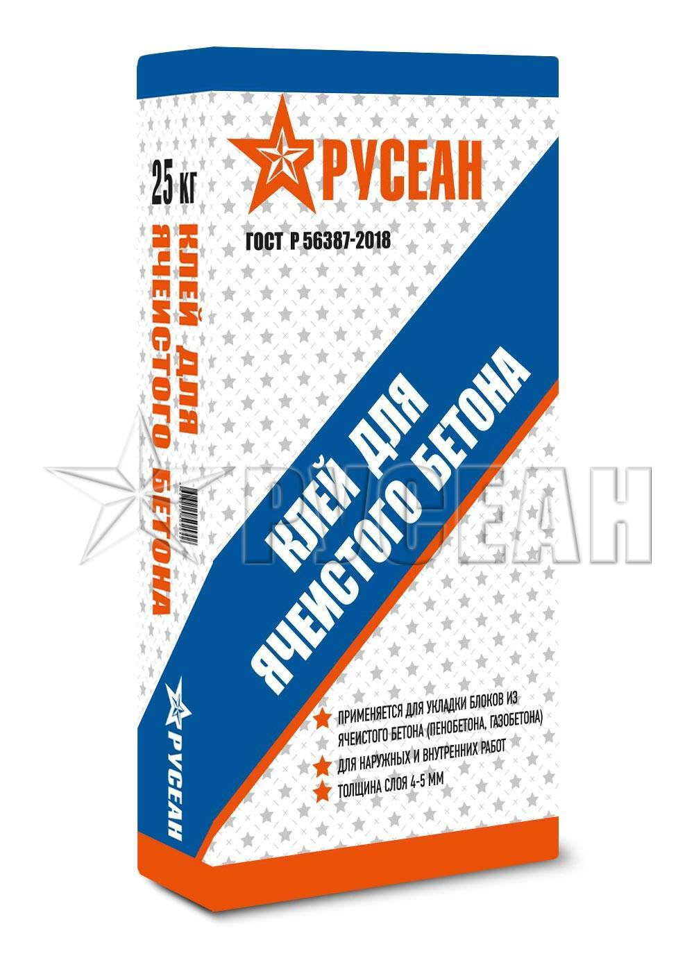 Клей для блоков Русеан, 25кг