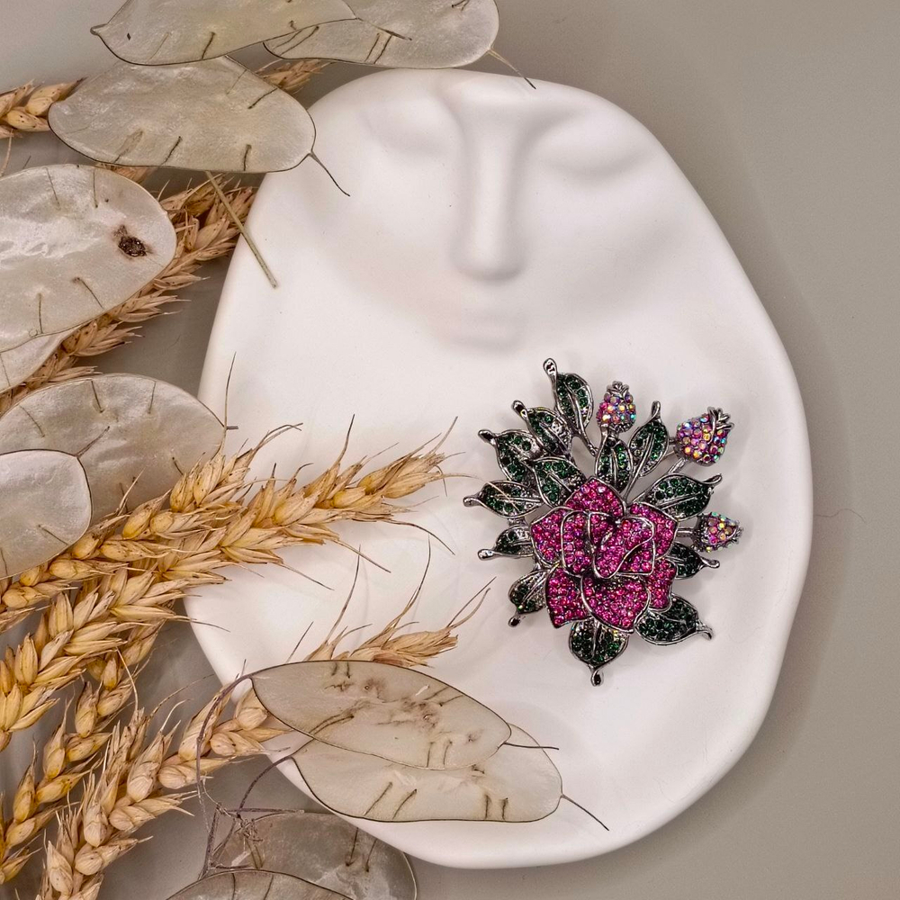 Брошь 3D " Королевская роза"