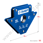ЗУБР УМ-3, 23 кг, Угольник магнитный для сварочных работ, Профессионал (40050-23)