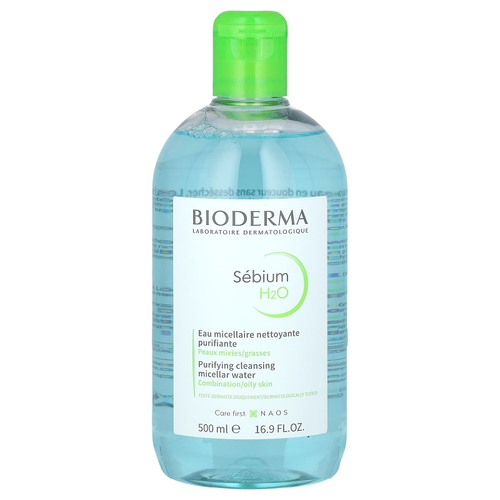 Bioderma, Sebium H2O, очищающая мицеллярная вода, 500 мл (16,9 жидк. унции)