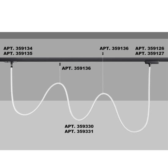 359331 KONST NT24 066 черный Светильник светодиодный IP20 LED 4000K 38W 170-265V 3360Лм RAMO