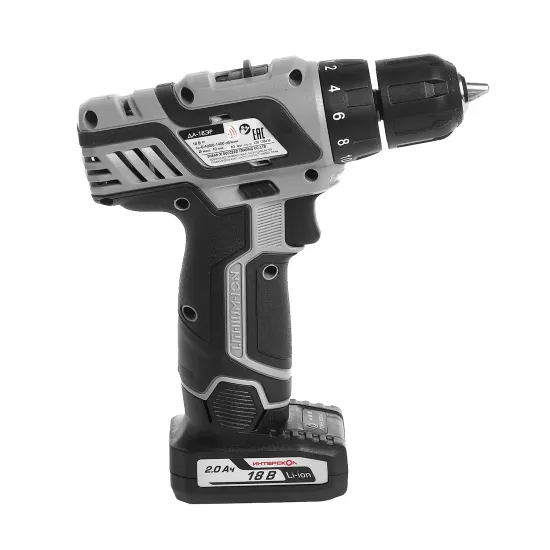 Аккумуляторная дрель-шуруповерт "ИНТЕРСКОЛ" ДА-18ЭР 436.2.2.20