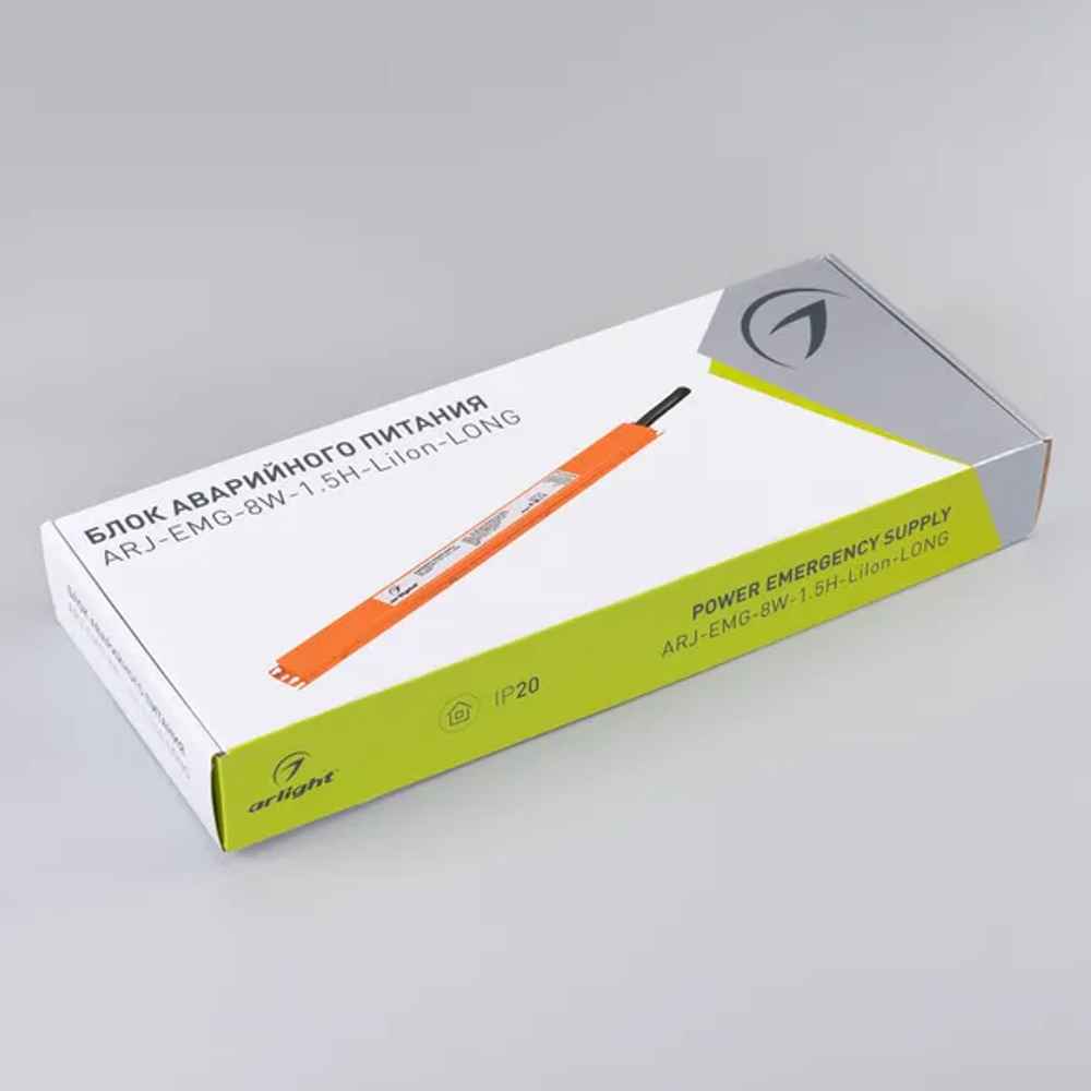 Блок аварийного питания ARJ-EMG-8W-1.5H-LiIon-LONG (Arlight, IP20 Металл, 5 лет) 046441