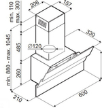 Кухонная вытяжка MAUNFELD Cascada Mini 60 слоновая кость фото 4