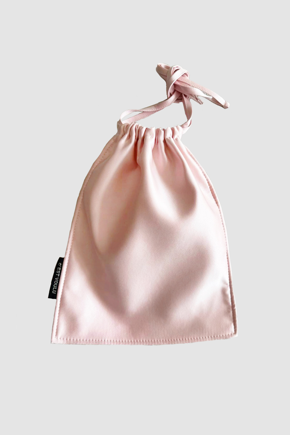 Сумка из сатина розовая