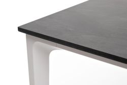"Малага" обеденный стол из HPL 90х90см, цвет "серый гранит", каркас белый