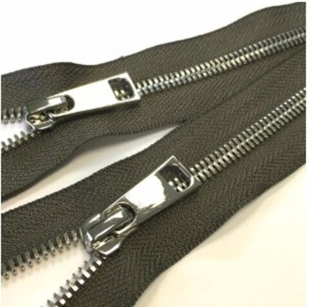 Молния металл №5СТ никель два замка 100см цв.D034 серый