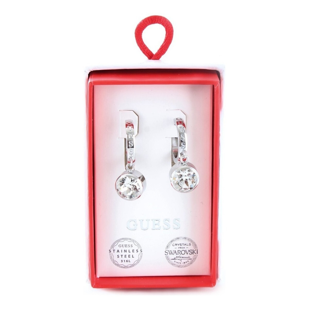 Серьги GUESS Белый/Крупный белый страз Девочка