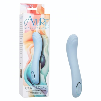 Вибромассажер для точки G Azure Collection Contoured G голубой 22,75 см