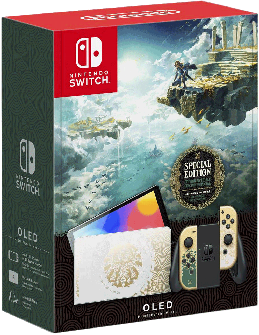 Игровая приставка Nintendo Switch OLED Zelda: Tears of the Kingdom Edition (Золотая)