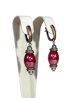 Комплект колье и серьги муранское стекло