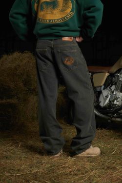 Джинсы Pastoral Wide Black Washed темно-серые