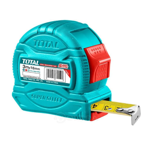 Рулетка 3мx16мм TOTAL