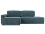 Диван угловой Прага модерн левый угол, Бирюзовый, Велюр, 116740L