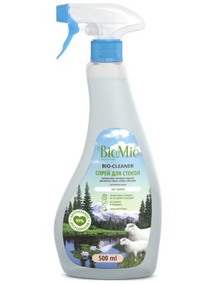 BioMio. BIO-GLASS CLEANER Экологичное чистящее средство для стекол, зеркал, пластика. Без запаха. 500 мл