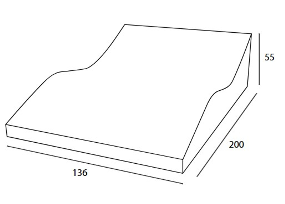 Лежак мягкий двойной Tagliamento Titanic