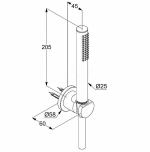 Душевой гарнитур Kludi Nova Fonte Puristic 2085039-15 черный