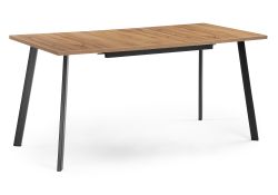 Стол раскладной Колон Лофт 120(160)х75х75 25 мм дуб вотан / матовый черный