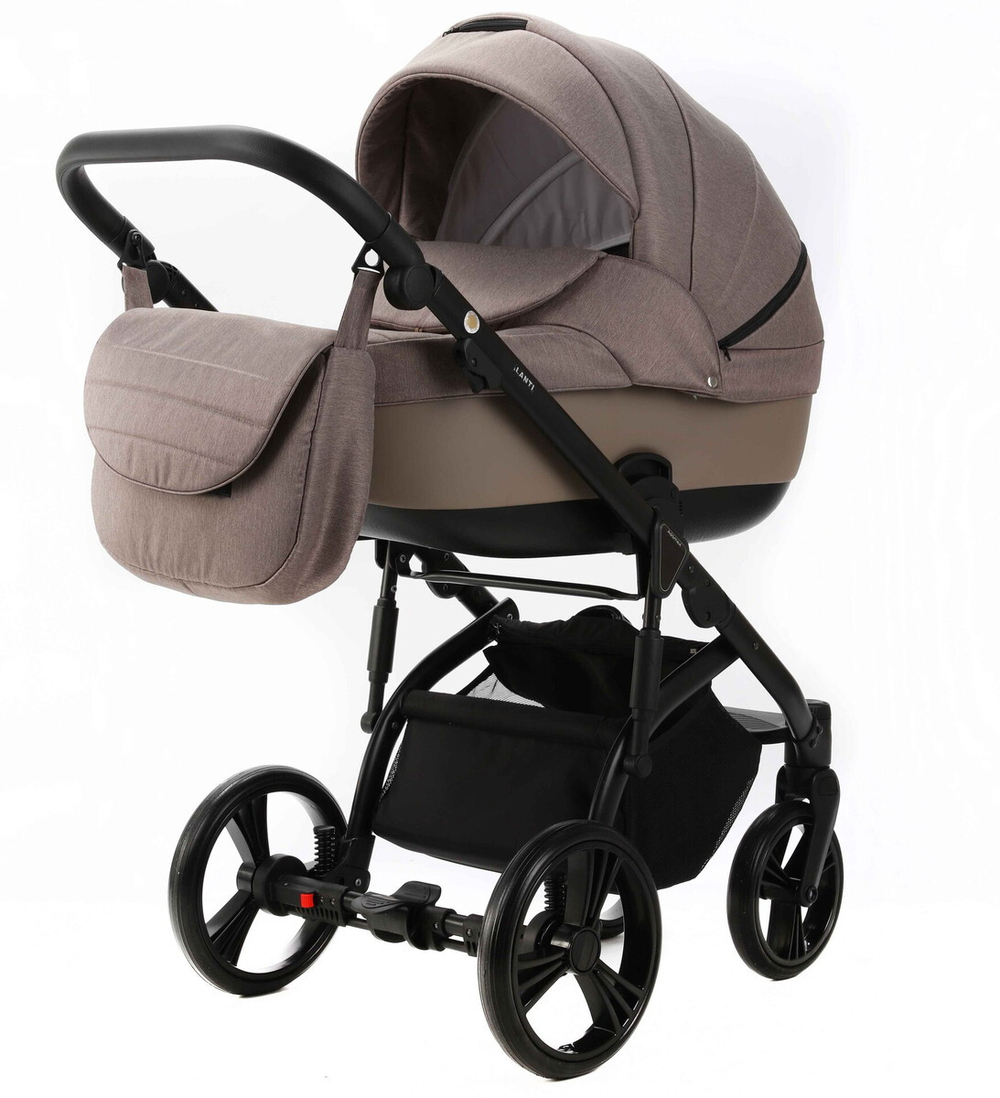 Детская коляска Adamex Lanti 3 в 1 LN-PS110 TIP (Т.БЕЖ + Т.БЕЖ. КОЖА)