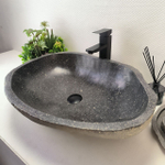 Каменная раковина из речного камня RS-63510 (63*37*16) 0124