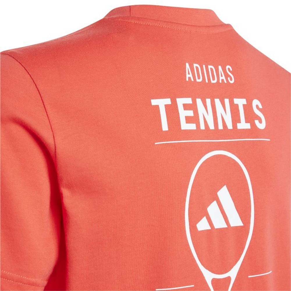 Футболка для мальчика теннисная Adidas Junior Aeroready Tennis Category Graphic - красный