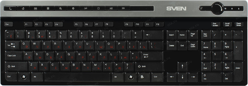 Клавиатура SVEN Wireless KB-E5500W Black  &lt;USB&gt; 115КЛ,  беспроводная