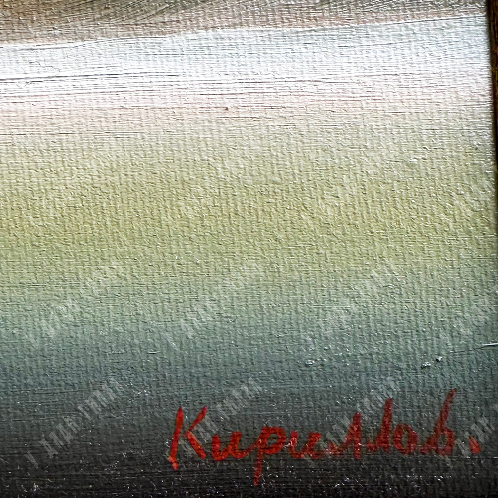 Кириллов А. «Морской пейзаж с парусником». Масло. 2020-е гг.