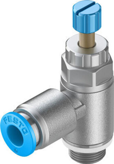 GRLA-1/8-QS-6-RS-D Дроссель с обратным клапаном