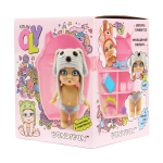 Куколка OLY в шапочке-ушанке в поильнике. Девочка 8см, арт.3380-3 (Bondibon)