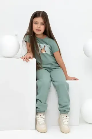 брюки  для девочки  КР 400584/полынь к401