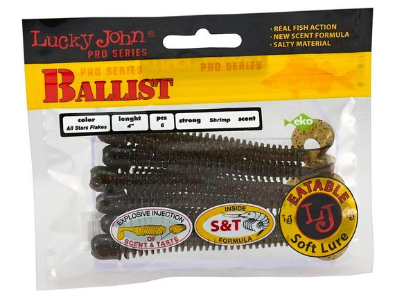 Твистеры съедобные LJ Pro Series BALLIST 4.0in (10,2 см), цв. S21, 6 шт.