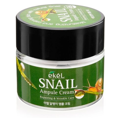 EKEL Крем д/лица ампульный восстан.и разгл.с экст.улитки 70г