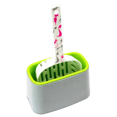 Superdesign набор совок с подставкой (очиститель для совков 1050 мл) (20х11х11см), серый спеццена (30002)