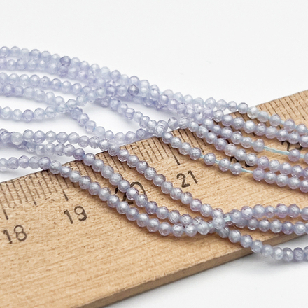 Фианит (кубический цирконий), цвет гиацинтовый, размер 2 мм, цена за нить 38 см