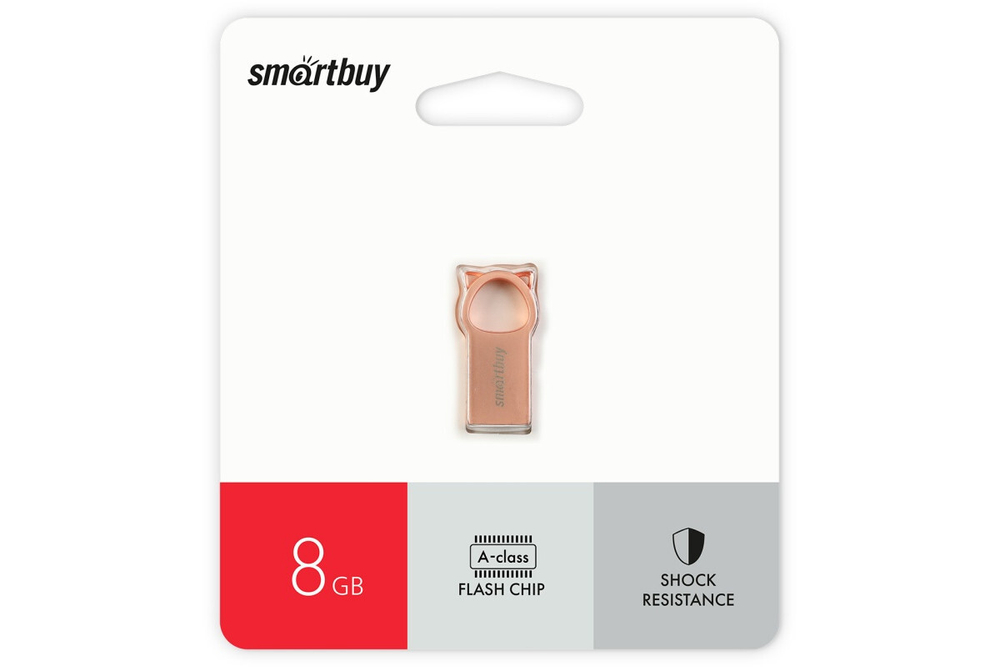 USB Флешка 8GB SmartBuy Kitty, USB 2.0, розовая