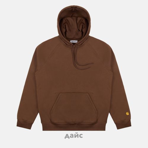 Толстовка мужская Carhartt WIP Hooded Chase Sweatshirt артикул:I033661_chocolate - купить в магазине Дайс