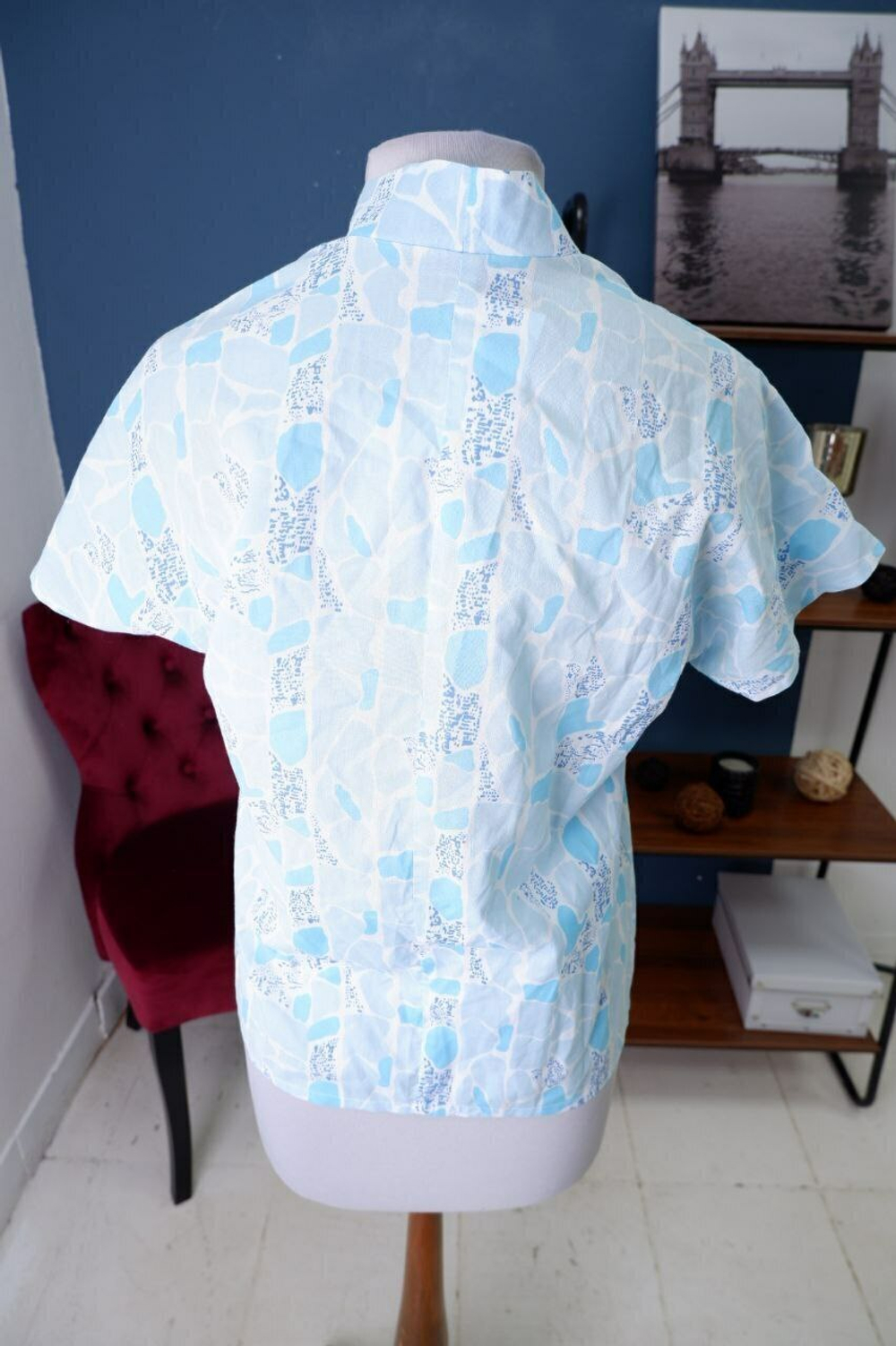 Блузка летняя с принтом 48 размер