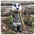 Валяная игрушка «Барсук Савва»