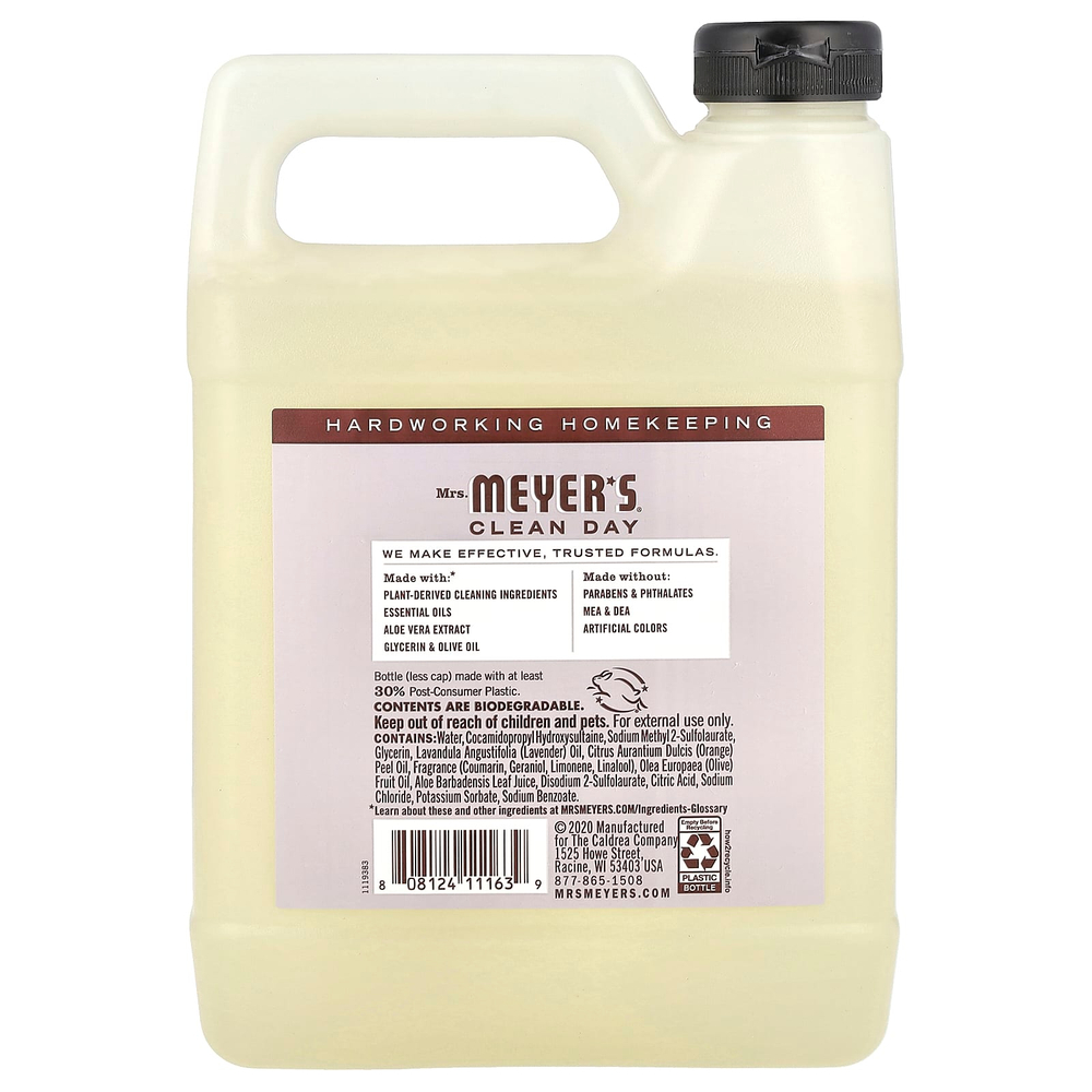 Mrs. Meyers Clean Day, запасной блок мыла для рук, лаванда, 975 мл (33 жидк. унции)
