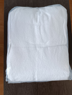 Ветошь белая махровая 100% ХБ (разрезанные полотенца 30x80 см) в тюках по 5 кг